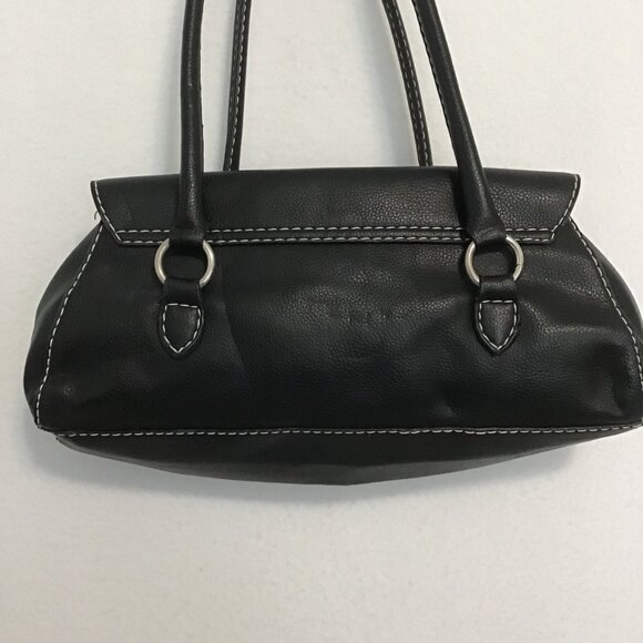 TOD'S Black Pebbled Leather Dual Handle Shoulder Bag - Picture 5 of 14